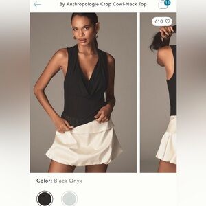 Anthropologie Black Drape Tank Top